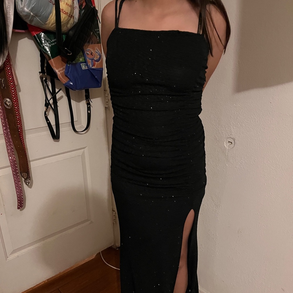 Black windsor dress glittery